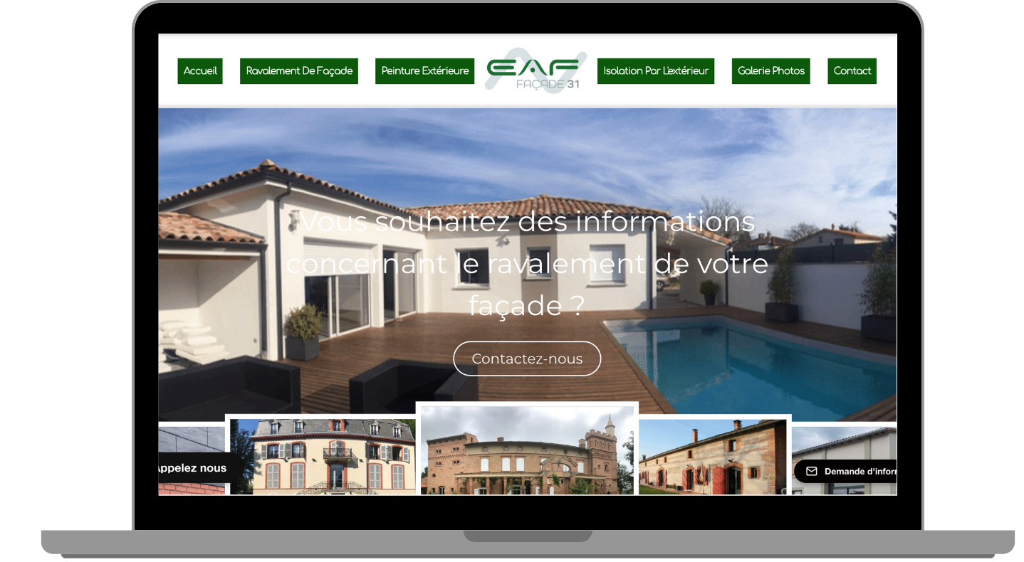 Création de site internet façadier Toulouse